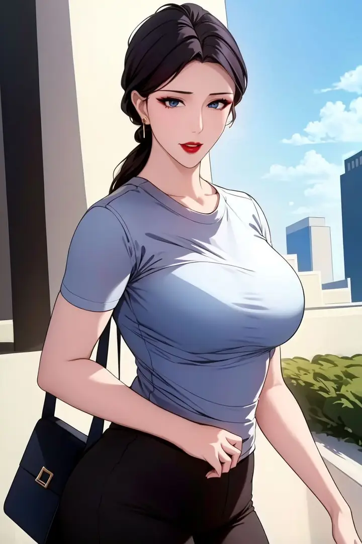 漫画《[AI绘画]美人母亲集成肉嫁高柳家》第01话第9张图